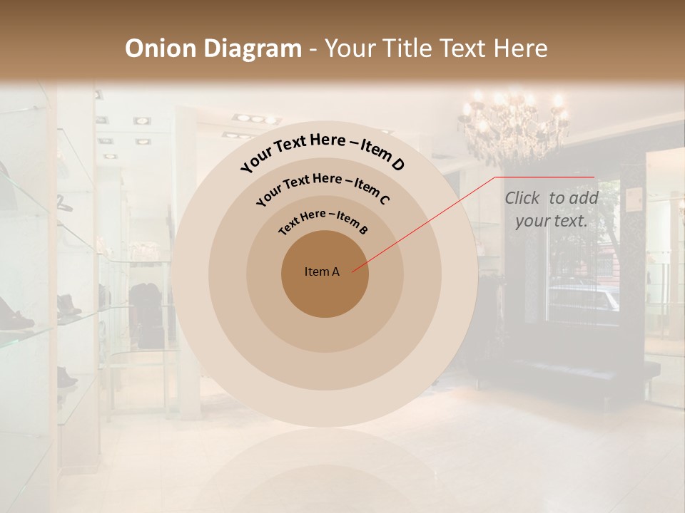 Panoramic Image Of Luxury Boutique Interior PowerPoint Template