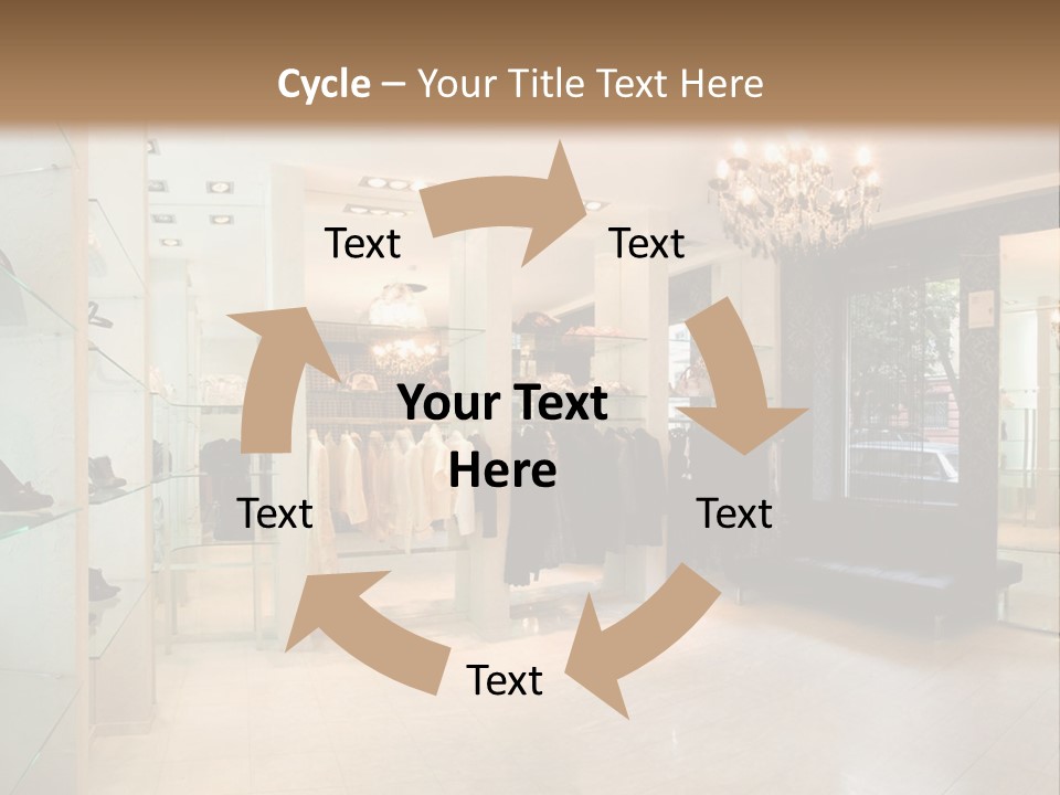 Panoramic Image Of Luxury Boutique Interior PowerPoint Template