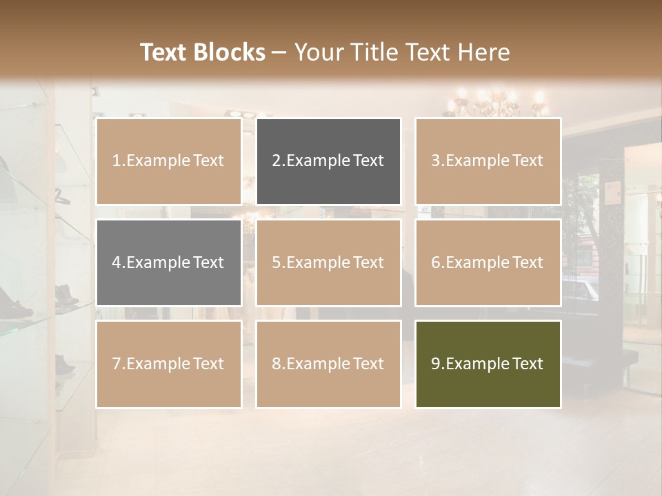 Panoramic Image Of Luxury Boutique Interior PowerPoint Template