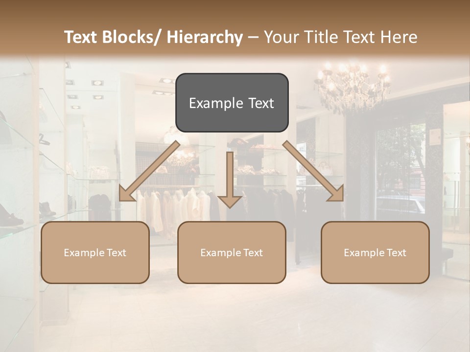 Panoramic Image Of Luxury Boutique Interior PowerPoint Template
