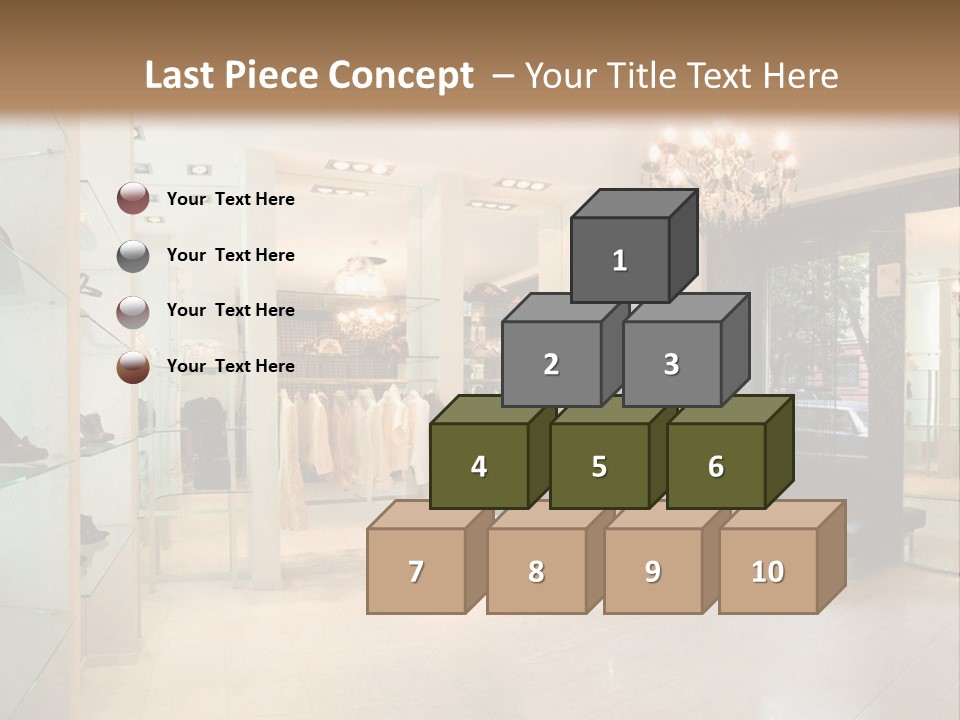 Panoramic Image Of Luxury Boutique Interior PowerPoint Template