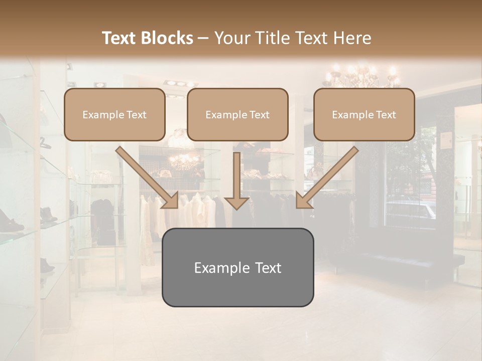 Panoramic Image Of Luxury Boutique Interior PowerPoint Template