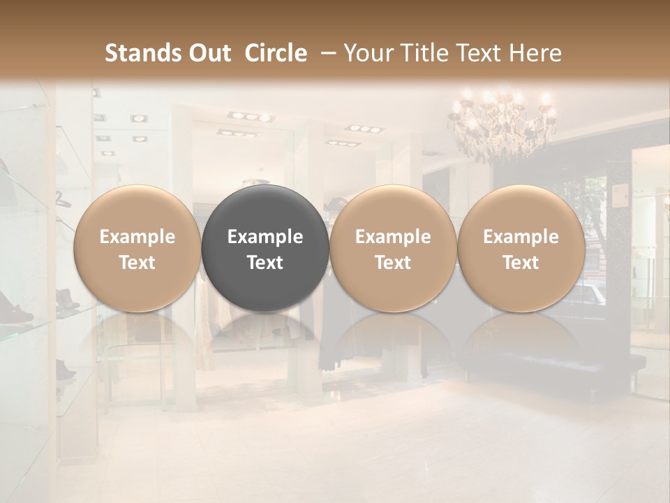 Panoramic Image Of Luxury Boutique Interior PowerPoint Template