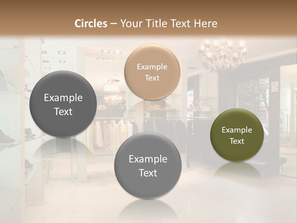 Panoramic Image Of Luxury Boutique Interior PowerPoint Template