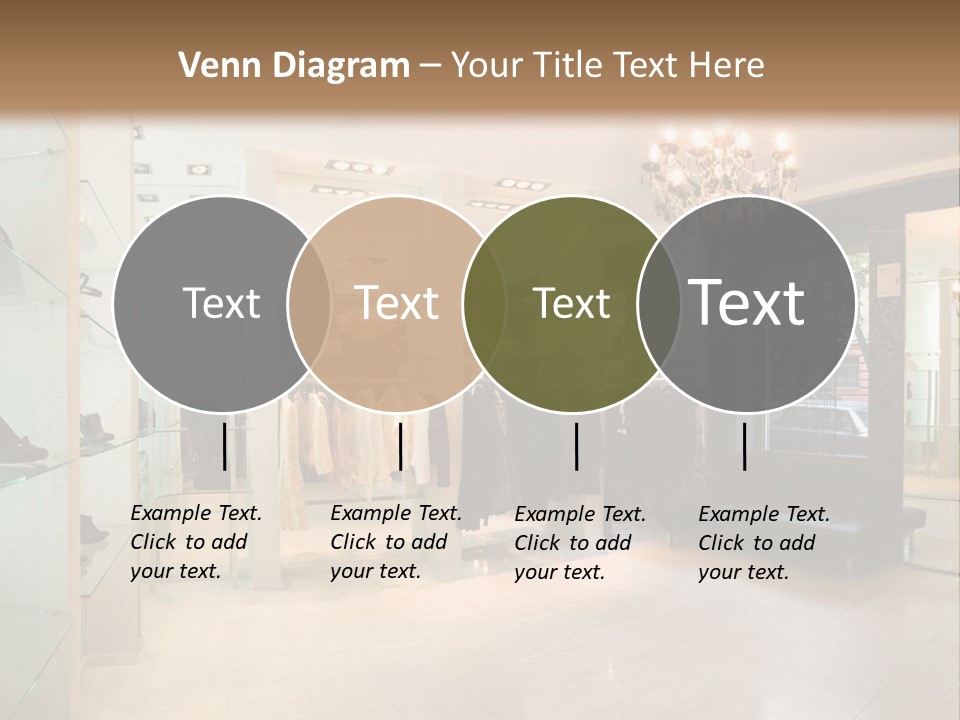 Panoramic Image Of Luxury Boutique Interior PowerPoint Template