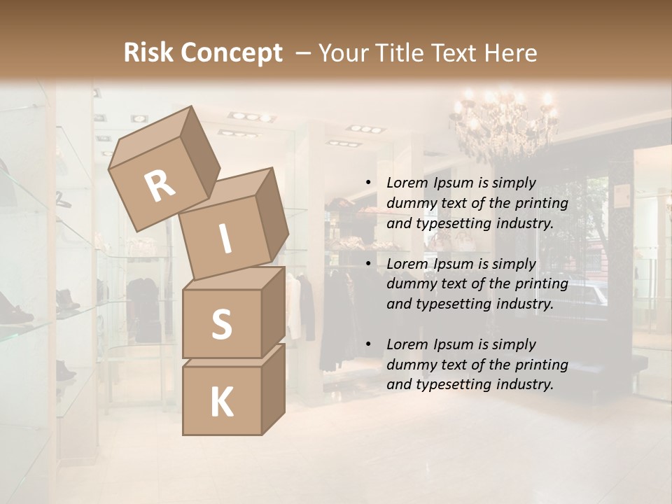 Panoramic Image Of Luxury Boutique Interior PowerPoint Template