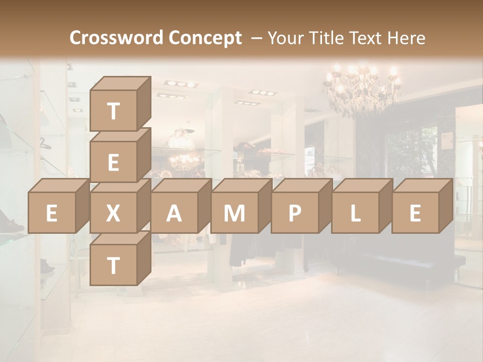 Panoramic Image Of Luxury Boutique Interior PowerPoint Template