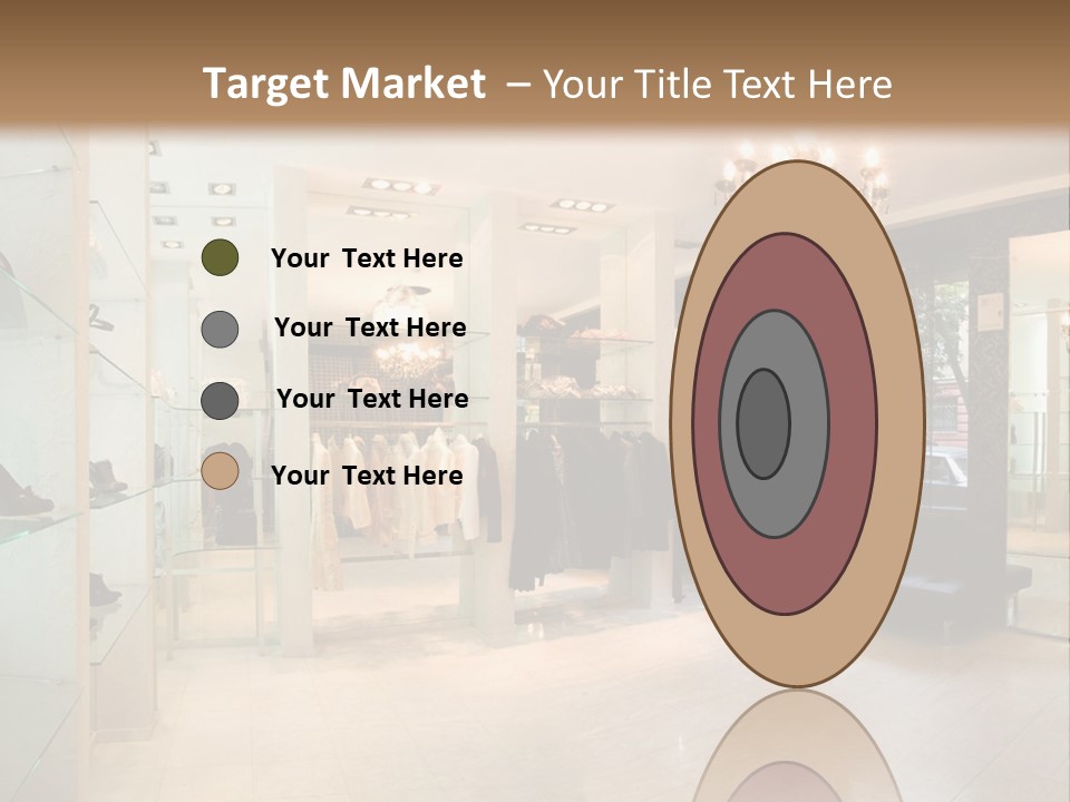 Panoramic Image Of Luxury Boutique Interior PowerPoint Template