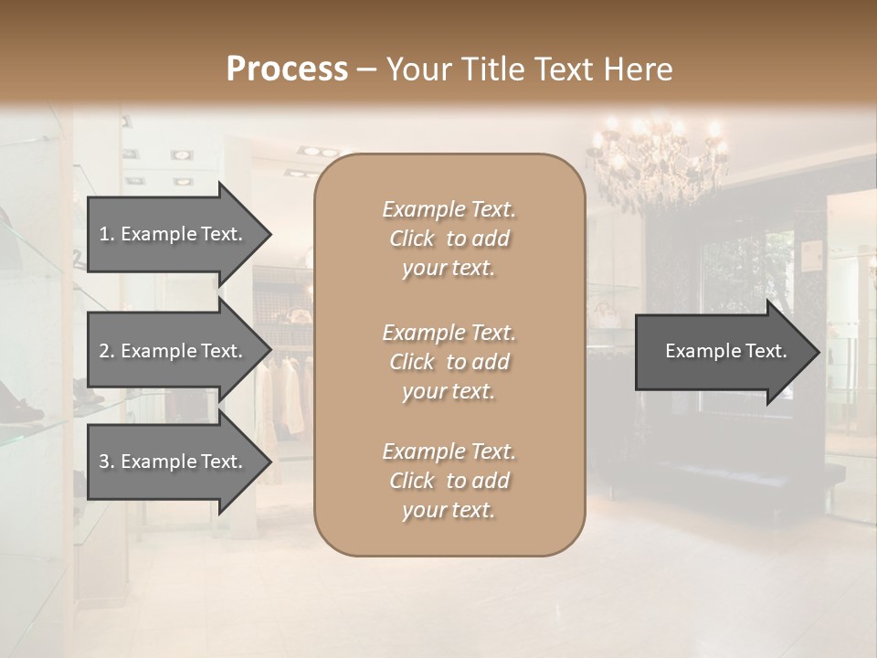 Panoramic Image Of Luxury Boutique Interior PowerPoint Template