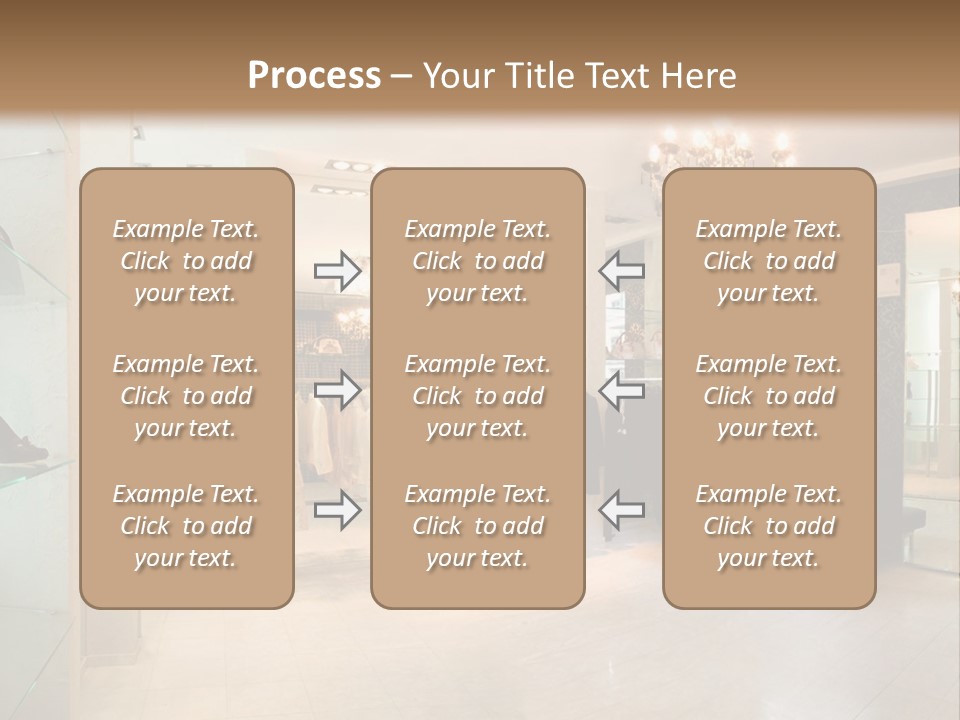 Panoramic Image Of Luxury Boutique Interior PowerPoint Template
