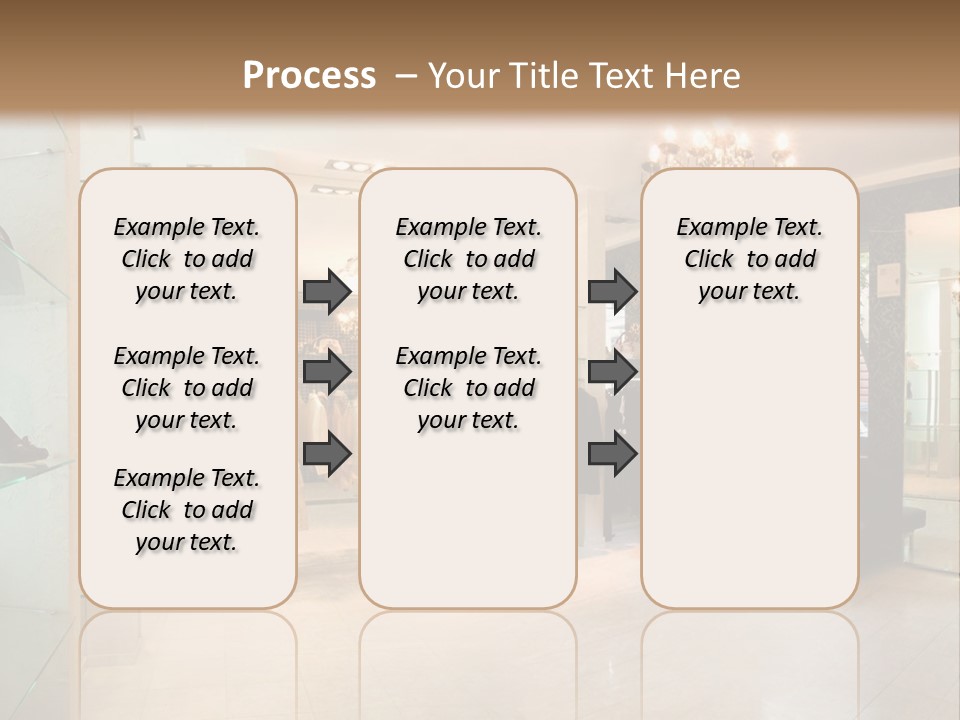 Panoramic Image Of Luxury Boutique Interior PowerPoint Template
