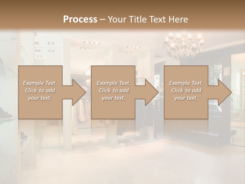 Panoramic Image Of Luxury Boutique Interior PowerPoint Template