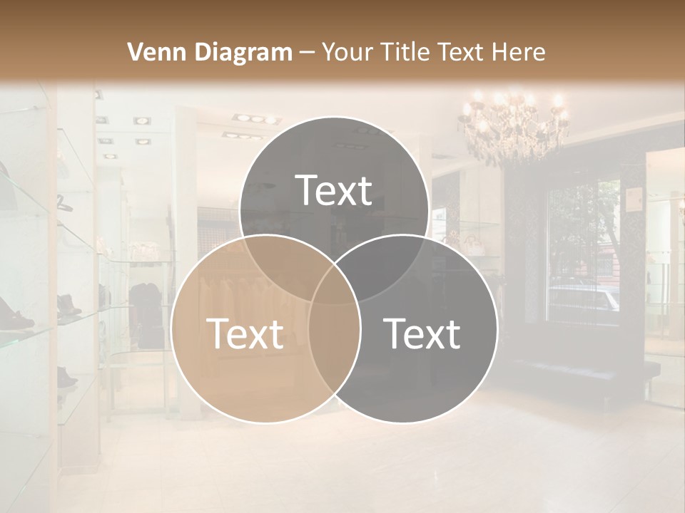 Panoramic Image Of Luxury Boutique Interior PowerPoint Template