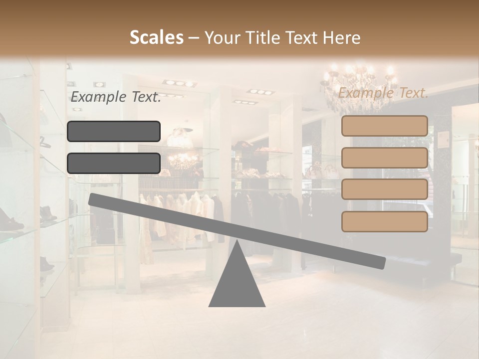 Panoramic Image Of Luxury Boutique Interior PowerPoint Template