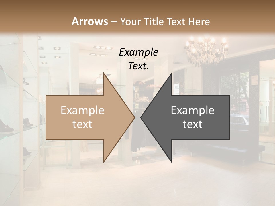 Panoramic Image Of Luxury Boutique Interior PowerPoint Template