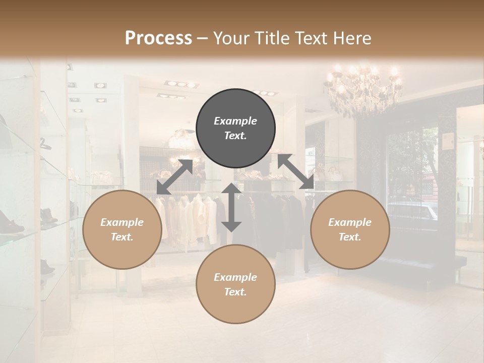 Panoramic Image Of Luxury Boutique Interior PowerPoint Template