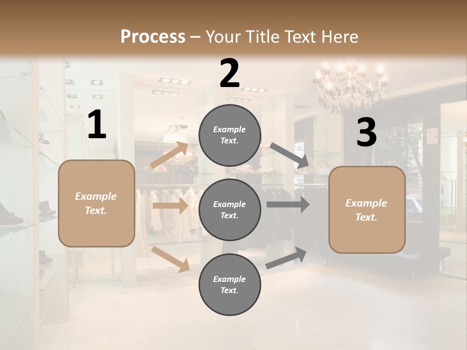 Panoramic Image Of Luxury Boutique Interior PowerPoint Template