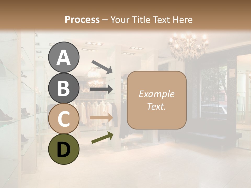 Panoramic Image Of Luxury Boutique Interior PowerPoint Template