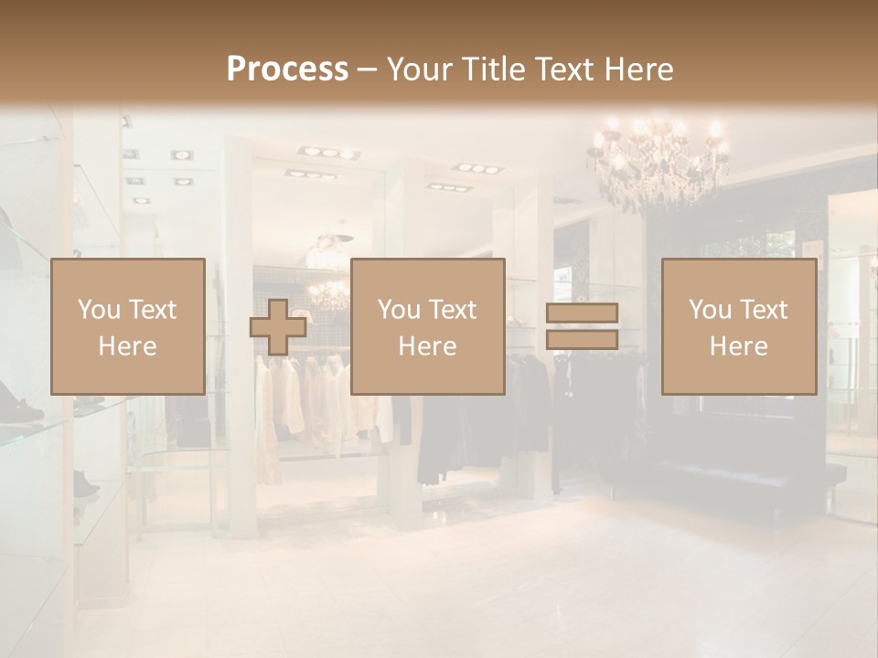 Panoramic Image Of Luxury Boutique Interior PowerPoint Template