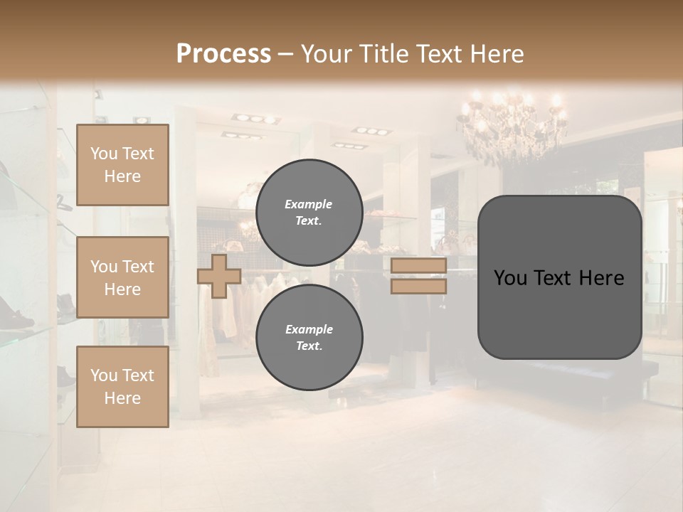 Panoramic Image Of Luxury Boutique Interior PowerPoint Template