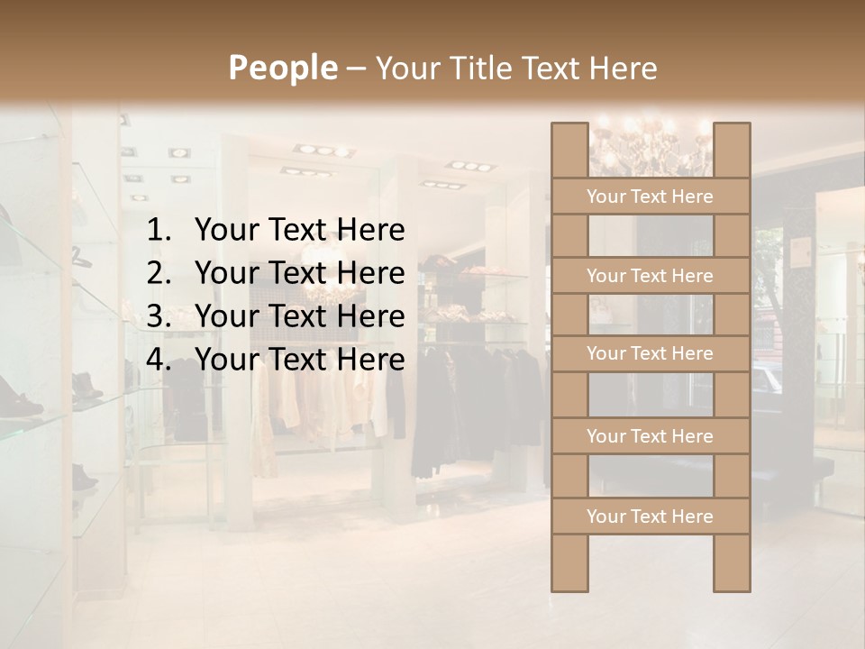 Panoramic Image Of Luxury Boutique Interior PowerPoint Template