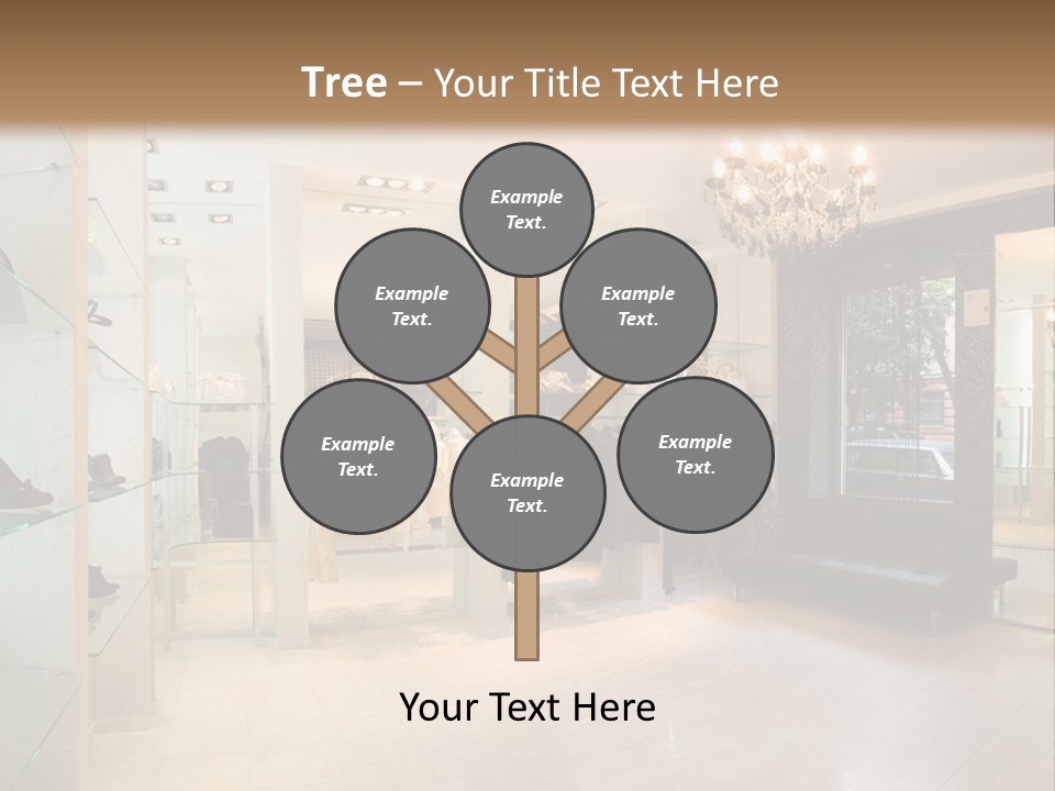 Panoramic Image Of Luxury Boutique Interior PowerPoint Template
