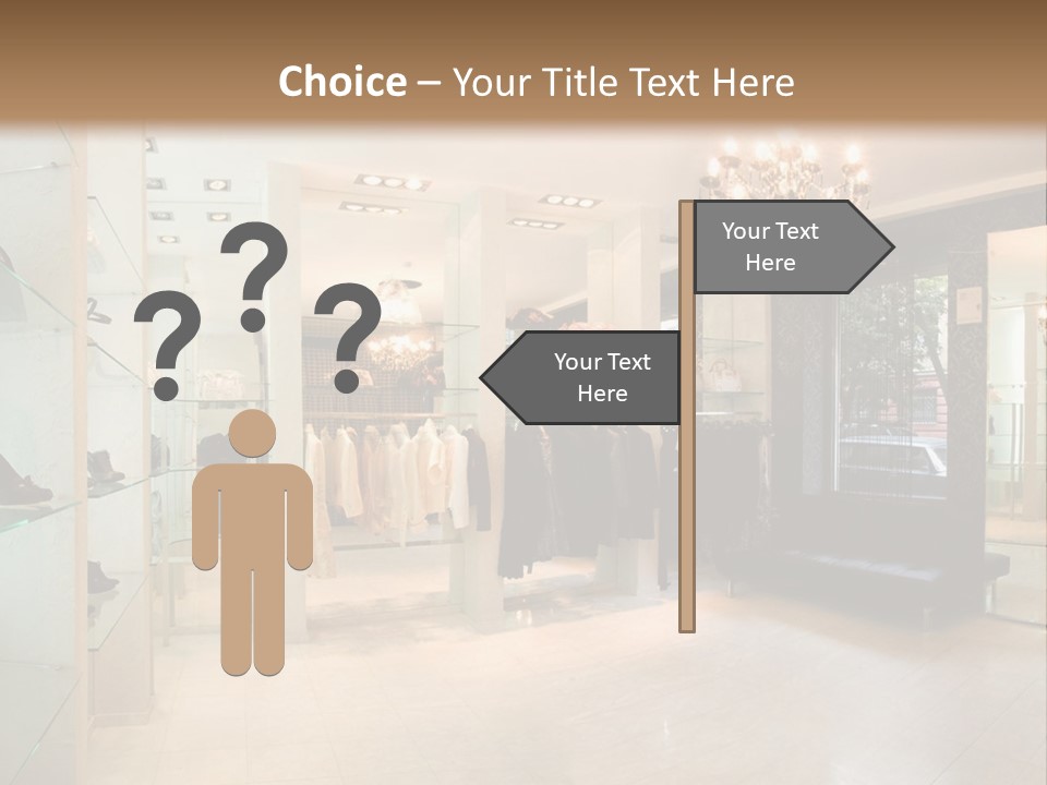 Panoramic Image Of Luxury Boutique Interior PowerPoint Template