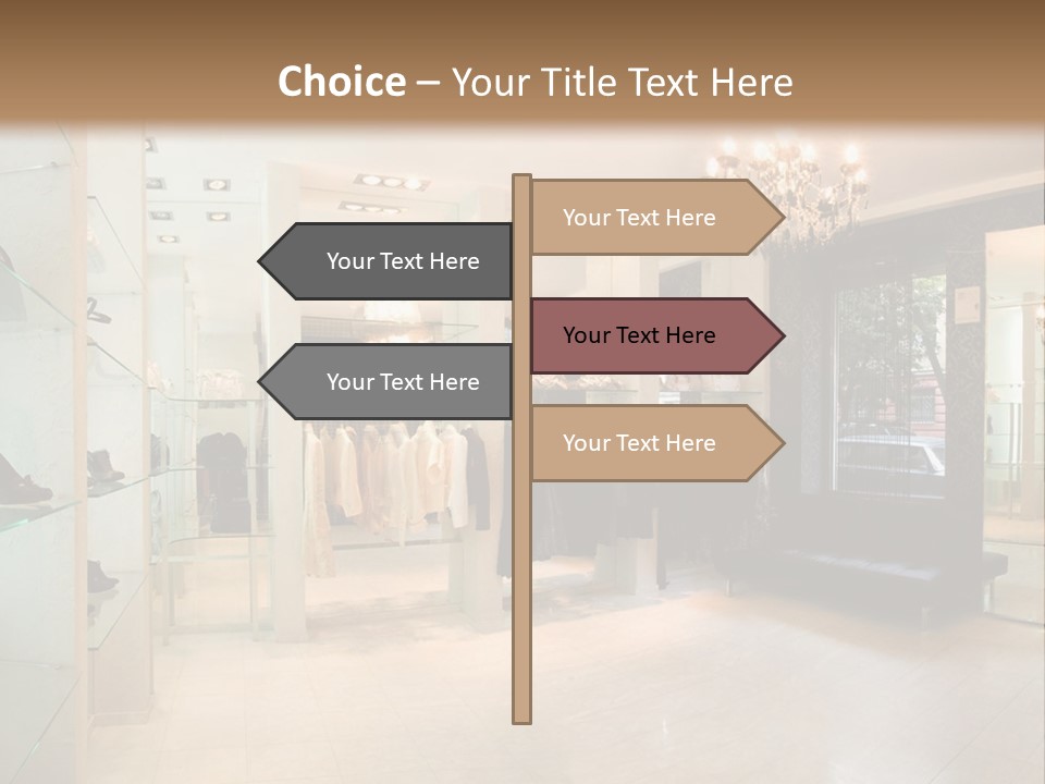 Panoramic Image Of Luxury Boutique Interior PowerPoint Template