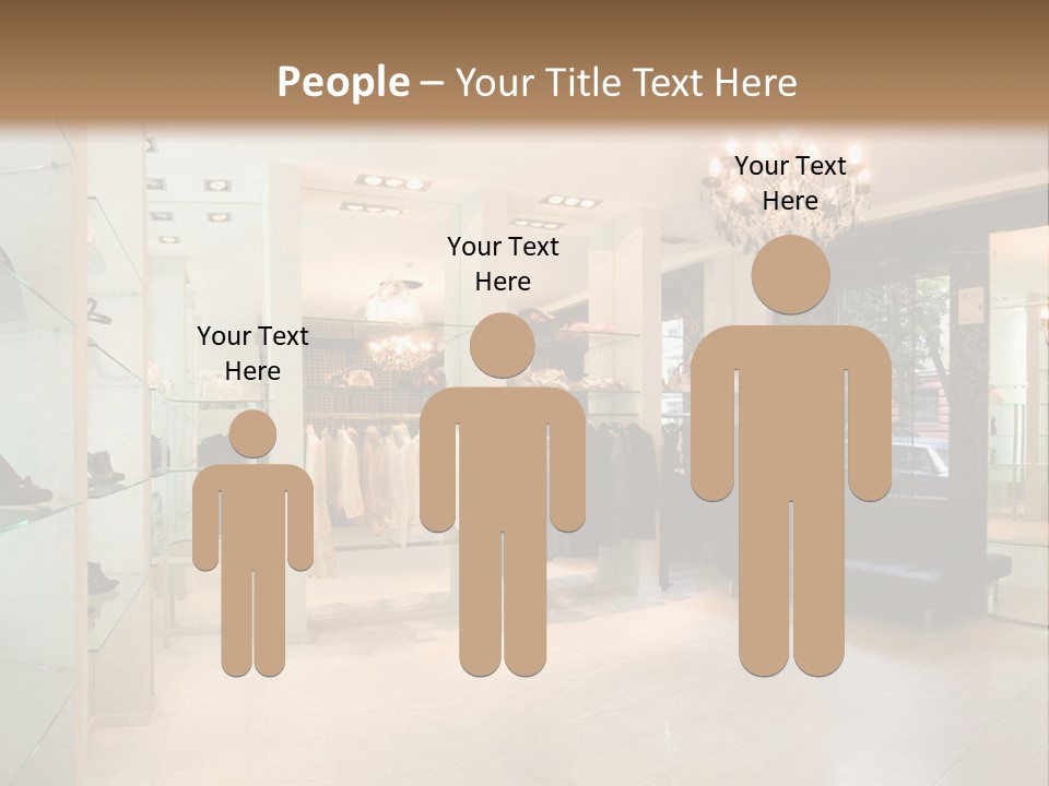 Panoramic Image Of Luxury Boutique Interior PowerPoint Template