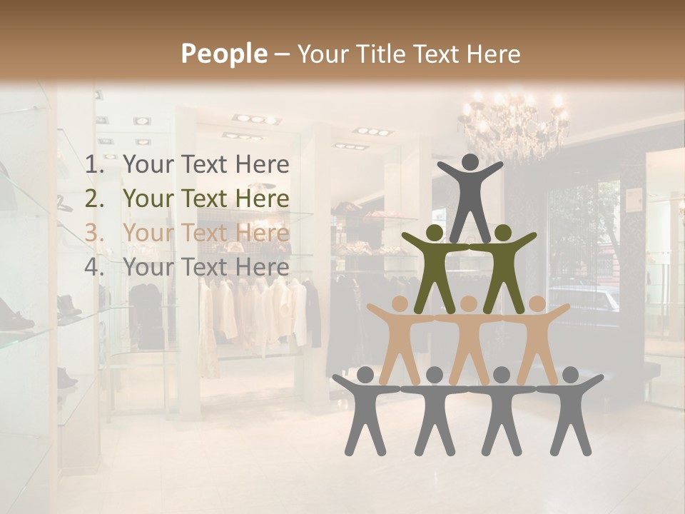 Panoramic Image Of Luxury Boutique Interior PowerPoint Template