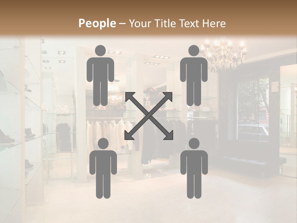 Panoramic Image Of Luxury Boutique Interior PowerPoint Template