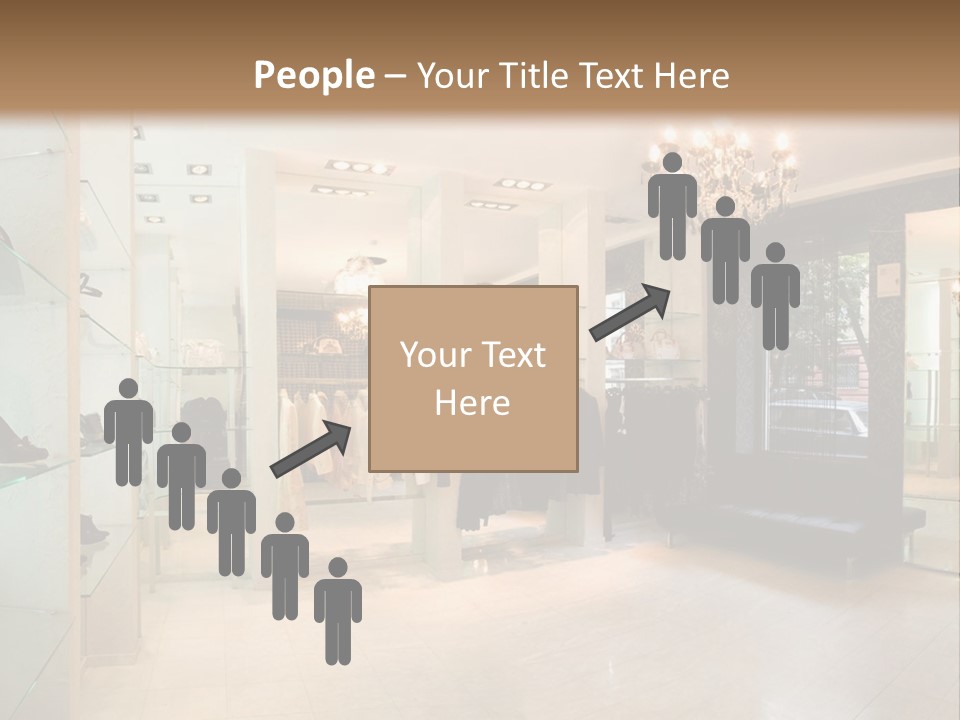 Panoramic Image Of Luxury Boutique Interior PowerPoint Template