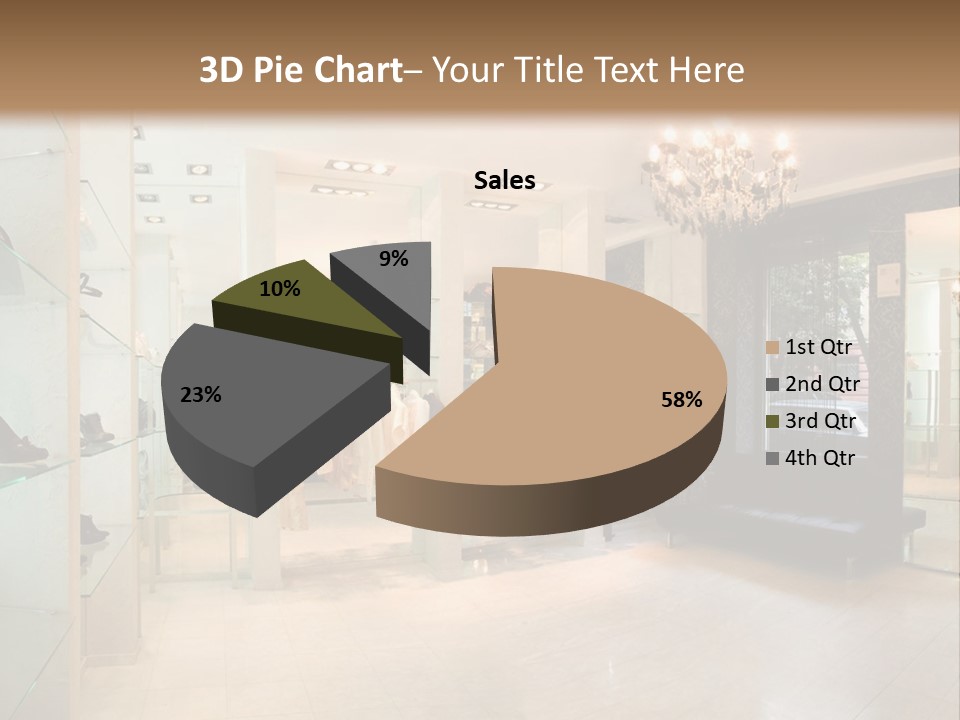 Panoramic Image Of Luxury Boutique Interior PowerPoint Template