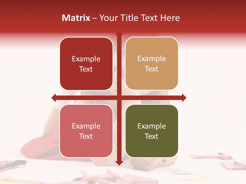 Little Girl Looking For A Drawing Concept PowerPoint Template