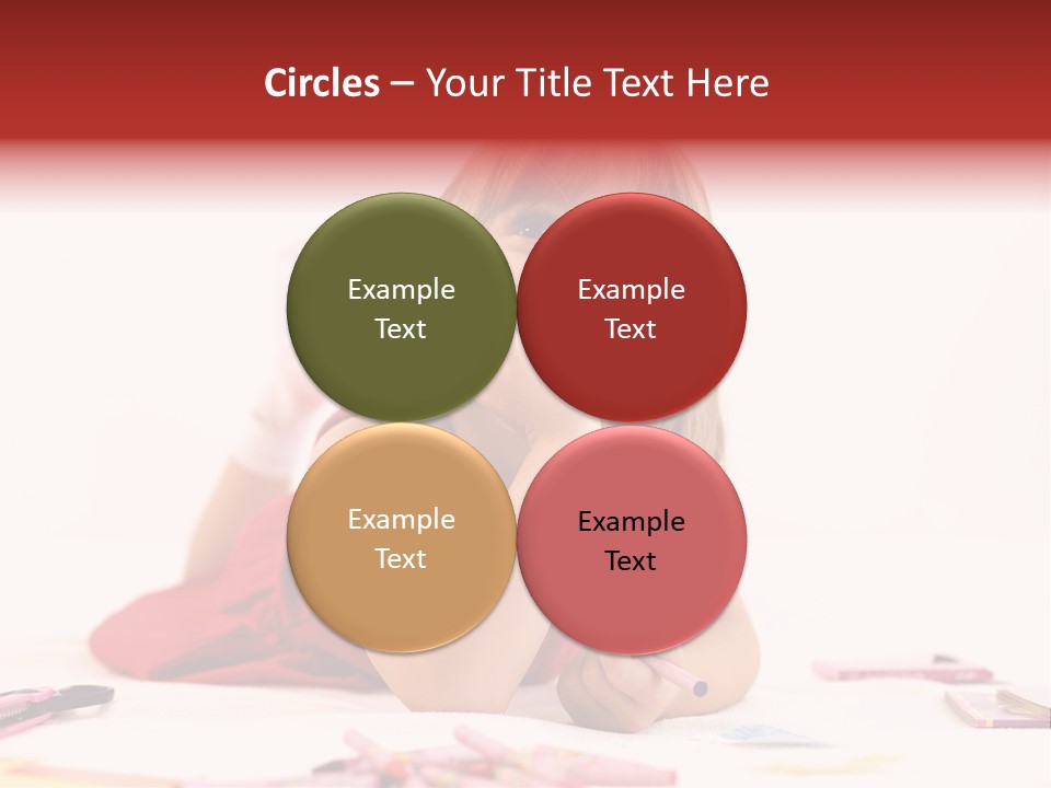 Little Girl Looking For A Drawing Concept PowerPoint Template