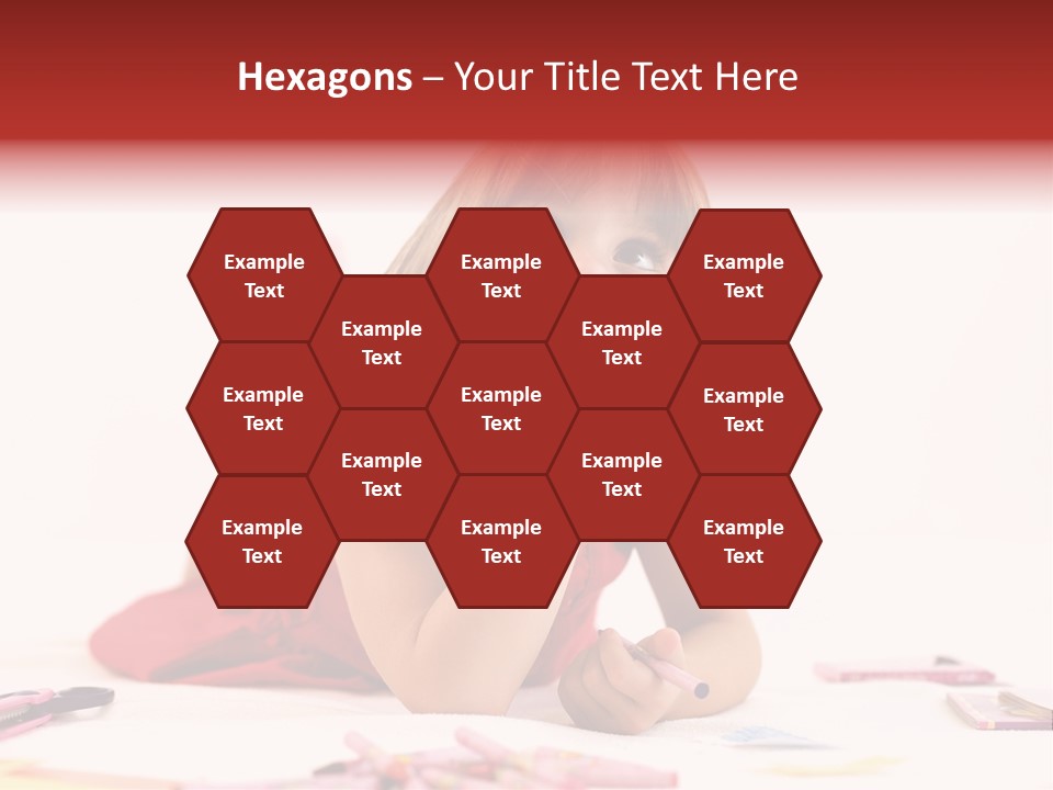 Little Girl Looking For A Drawing Concept PowerPoint Template