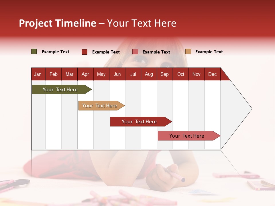 Little Girl Looking For A Drawing Concept PowerPoint Template