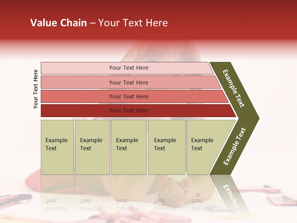 Little Girl Looking For A Drawing Concept PowerPoint Template