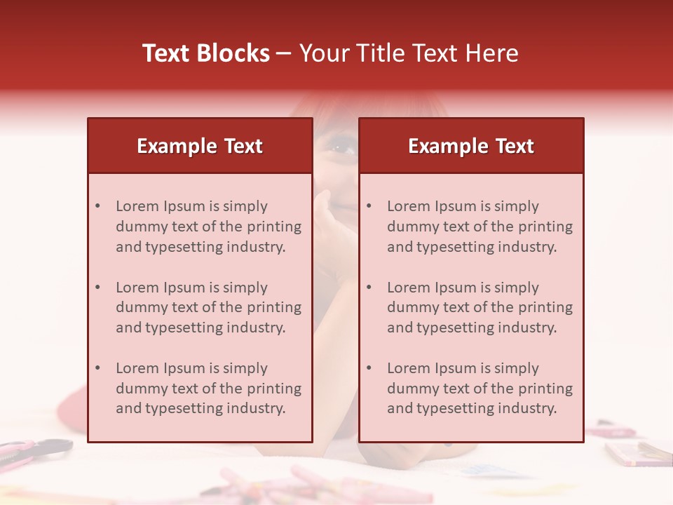 Little Girl Looking For A Drawing Concept PowerPoint Template