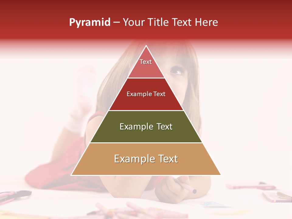 Little Girl Looking For A Drawing Concept PowerPoint Template