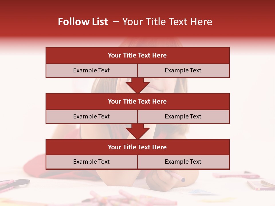 Little Girl Looking For A Drawing Concept PowerPoint Template