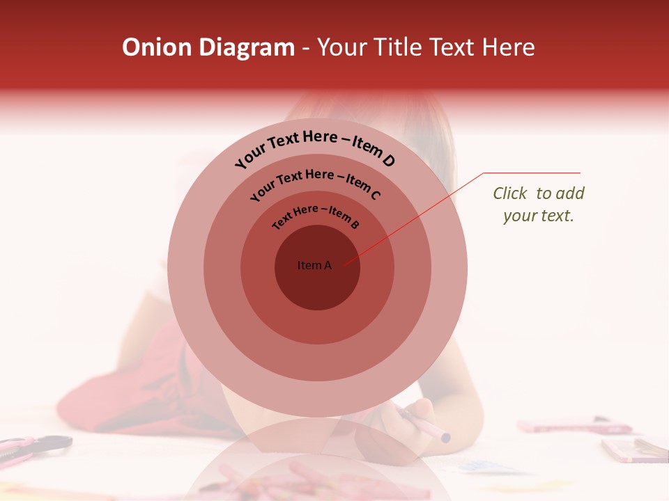 Little Girl Looking For A Drawing Concept PowerPoint Template