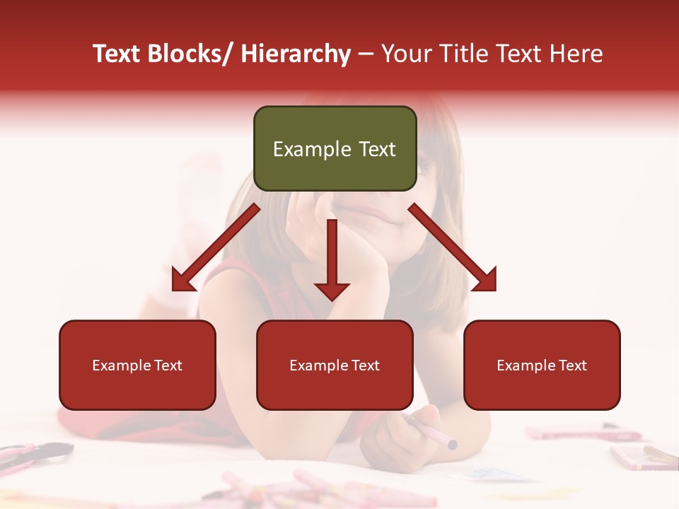 Little Girl Looking For A Drawing Concept PowerPoint Template