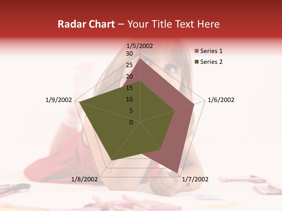 Little Girl Looking For A Drawing Concept PowerPoint Template
