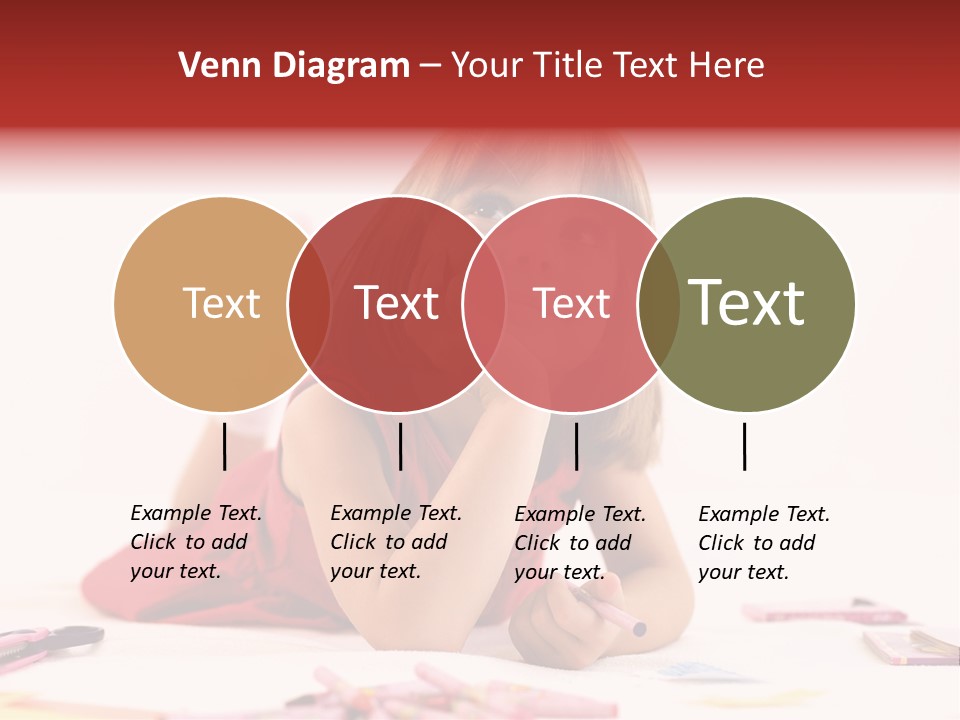 Little Girl Looking For A Drawing Concept PowerPoint Template