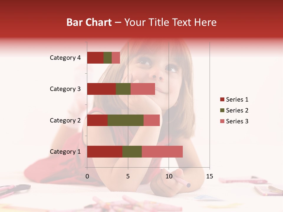 Little Girl Looking For A Drawing Concept PowerPoint Template