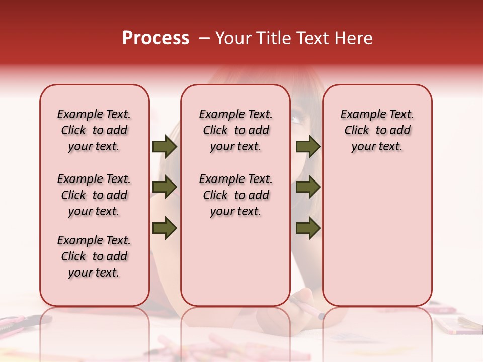 Little Girl Looking For A Drawing Concept PowerPoint Template