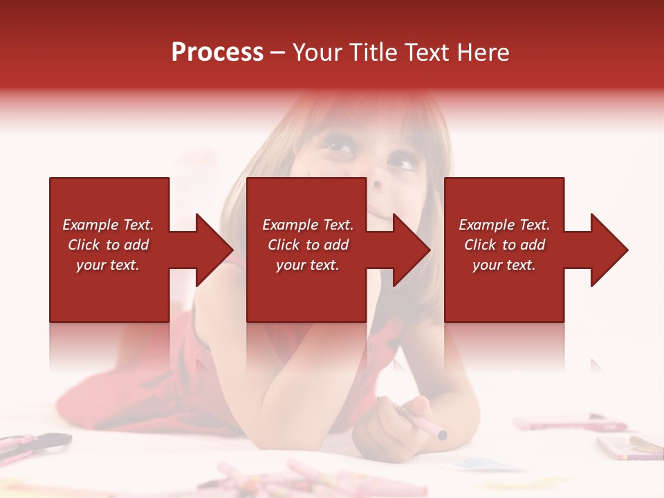 Little Girl Looking For A Drawing Concept PowerPoint Template