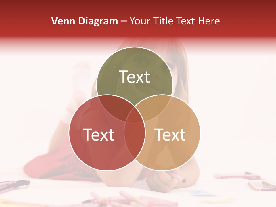 Little Girl Looking For A Drawing Concept PowerPoint Template