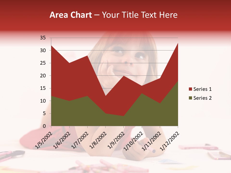 Little Girl Looking For A Drawing Concept PowerPoint Template